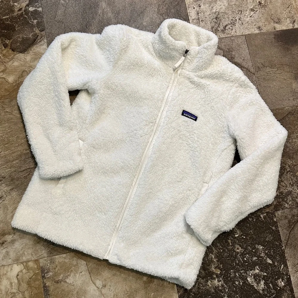 Patagonia Los Gatos Full Zip Fleece Jacket Birch White Medium Cozy Gorpcore